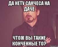 да нету санчеса на даче чтож вы такие конченные то?