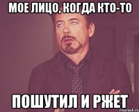 Мое лицо, когда кто-то пошутил и ржет