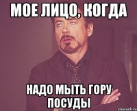 Мое лицо, когда надо мыть гору посуды