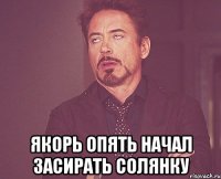  Якорь опять начал засирать солянку