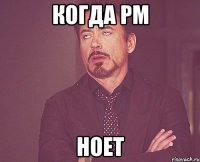 Когда РМ Ноет