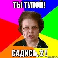 ты тупой! садись, 2 !