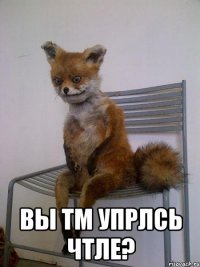  ВЫ ТМ УПРЛСЬ ЧТЛЕ?