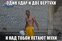 Один удар и две вертухи И над тобой летают мухи