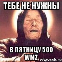 ТЕБЕ НЕ НУЖНЫ В ПЯТНИЦУ 500 wmz