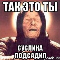 так это ты суслика подсадил