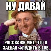 ну давай расскажи мне, что я заебал флудить в гов