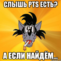 Слышь PTS есть? А если найдём...