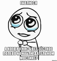 Гавлюся А когдя у няс бдет зёсткое полево на наблюдательном мостике?