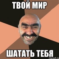 Твой мир шатать тебя