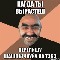 кагда ты вырастеш перепишу шашлычнуйу на тэбэ