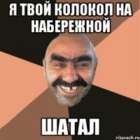 Я твой колокол на набережной шатал