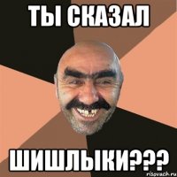 ТЫ СКАЗАЛ ШИШЛЫКИ???