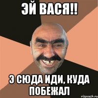 Эй Вася!! Э сюда иди, куда побежал