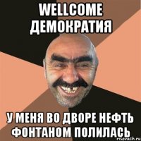 Wellcome демократия у меня во дворе нефть фонтаном полилась