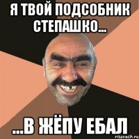 Я твой подсобник Степашко... ...в жёпу ебал