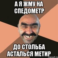 А я жму на спедометр до стольба асталься метир