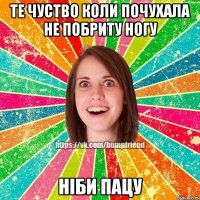 Те чуство коли почухала не побриту ногу ніби пацу