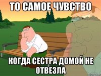 То самое чувство Когда сестра домой не отвезла