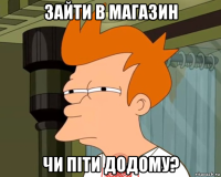 зайти в магазин чи піти додому?