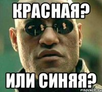 КРАСНАЯ? ИЛИ СИНЯЯ?