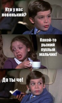 Кто у нас новенький? Какой-то рыжий пухлый мальчик! Да ты че!