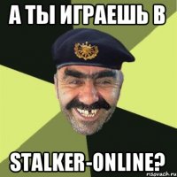 А ТЫ ИГРАЕШЬ В Stalker-online?