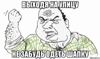 выходя на улицу не забудь одеть шапку