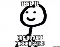 тебе че нос по харе разбросать?