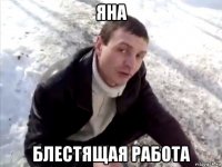 яна блестящая работа