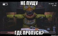 не пущу где пропуск?