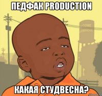 педфак production какая студвесна?