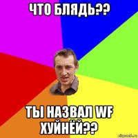 что блядь?? ты назвал WF ХУЙНЁЙ??