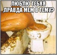 люблю тебяя ,правда мем в тему? 