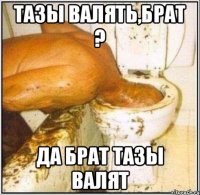 Тазы валять,брат ? Да брат тазы валят