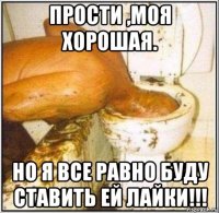 прости ,моя хорошая. но я все равно буду ставить ей лайки!!!