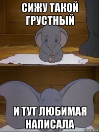 сижу такой грустный и тут любимая написала