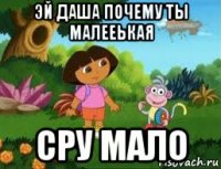 эй даша почему ты малееькая сру мало