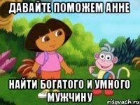 Давайте поможем Анне найти богатого и умного мужчину