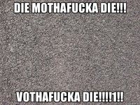 DIE MOTHAFUCKA DIE!!! VOTHAFUCKA DIE!!!!1!!