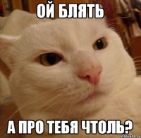 ОЙ БЛЯТЬ А ПРО ТЕБЯ ЧТОЛЬ?