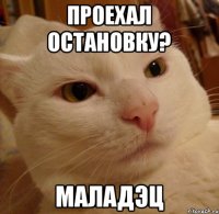 Проехал остановку? Маладэц