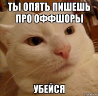 ты опять пишешь про оффшоры убейся