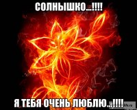 Солнышко...!!!! я тебя очень ЛЮБЛЮ...!!!!