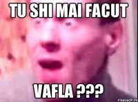 tu shi mai facut vafla ???