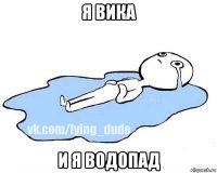 я вика и я водопад