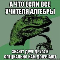 а что если все учителя алгебры знают друг друга и специально нам докучают