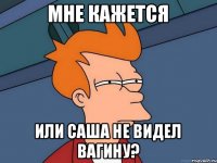 Мне кажется Или Саша не видел вагину?