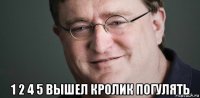  1 2 4 5 вышел кролик погулять
