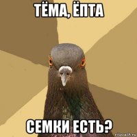 тёма, ёпта семки есть?